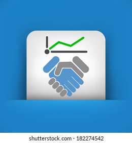 Business increase icon