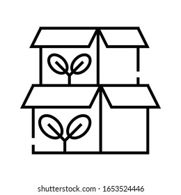 Symbol für die Unternehmenszunahme, Concept-Zeichen, Umriss-Vektorillustration, Linearsymbol.