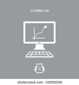 Business increase - Vector web icon