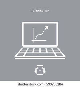 Business increase - Vector web icon