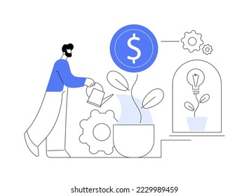 Business incubator abstract concept vector illustration. Business leadership training programs, startup accelerator, idea development, incubator, shared administrative service abstract metaphor.