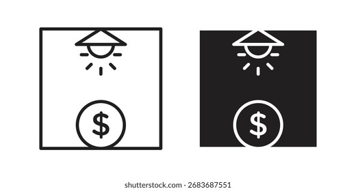 Business incubator icon. vector flat and line symbols. Vector Graphics.