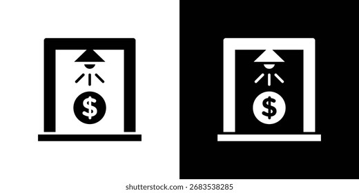 Business incubator icon vector graphics. Flat solid black vector set