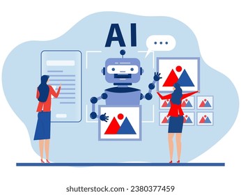 Business industry AI prompt engineer or AI chatbot to create a text or an image Prompt engineering of using artificial intelligence and photo processing