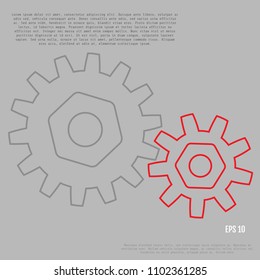 Business and industry concept. Gears. Infographic vector template
