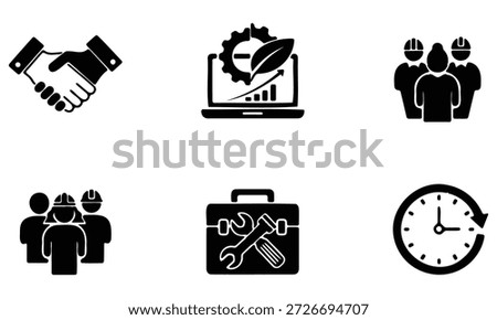Business and industry icon set.
