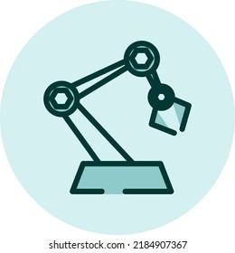 Business industry robotics, illustration, vector on a white background.