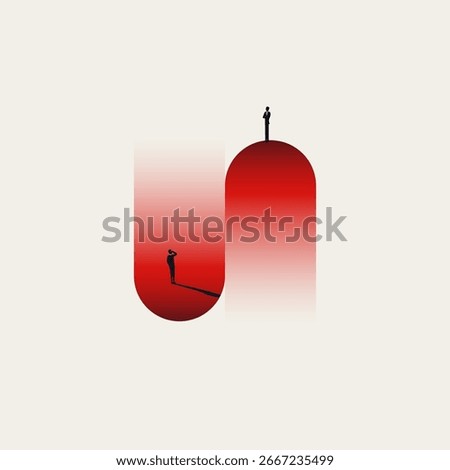 Business inequality vector concept. Symbol of unequal opportunities, discrimination, injustice. Minimal design eps10 illustration