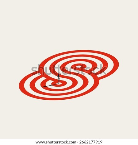 Business infinity, sustainability vector concept. Symbol of future, strategy, vision, leadership. Minimal design eps10 illustration.
