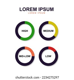 Business info chart vector element template, circular infographic, Company profile, annual report, brochure, flyer, page layout, infographic, diagram design template