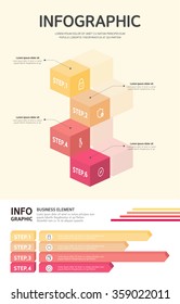 Stair Steps Achievement Ladder Timeline Infographics Stock Vector ...