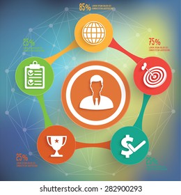 Business info graphic design, Business concept design. Clean vector.