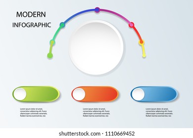 business info graphic design flow charts vector illustration white and marketing icons used for workflow layout web template. concept  diagram option step 3