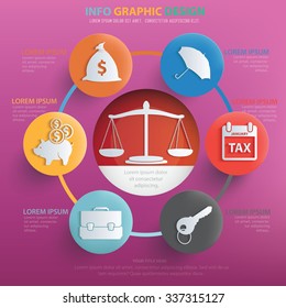 Business info graphic design, vector