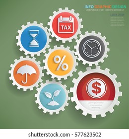 Business info graphic design,clean vector