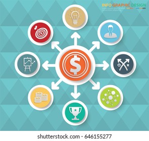 Business info graphic design,clean vector