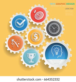 Business info graphic design,clean vector