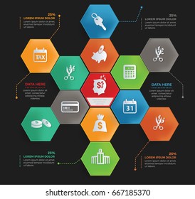 Business info graphic design,clean vector