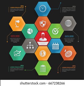 Business info graphic design,clean vector