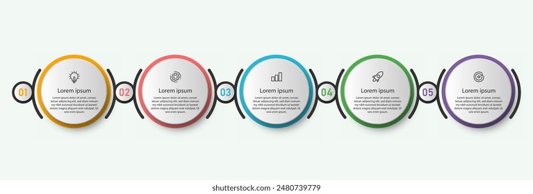 Business info graphic element with 4 options, steps, number template design Premium Vector