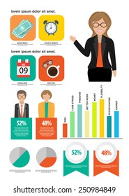 Business Info graphic element. vector illustration