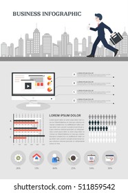 Business Info Graphic Illustration