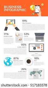 business Info graphic illustration