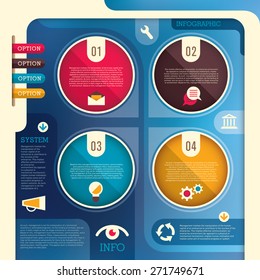 Business info graphic with modern design. Vector illustration.