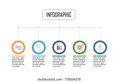 business info graphic template Vector illustration  graphic on background