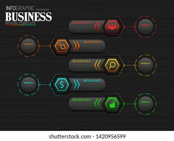 Business Info graphic timeline process template