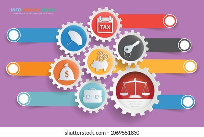 Business info graphic vector