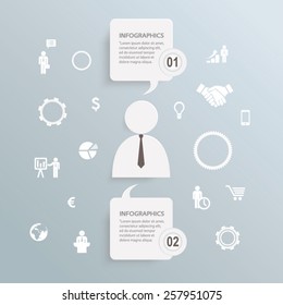 Business info graphic vector template