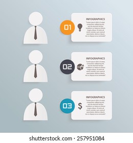 Business info graphic vector template