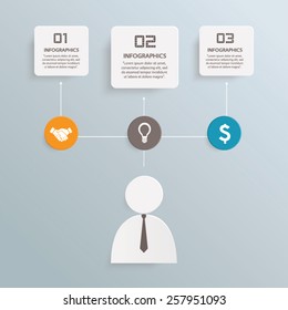 Business info graphic vector template