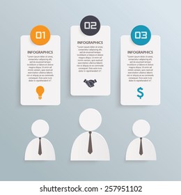 Business info graphic vector template