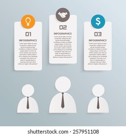 Business info graphic vector template