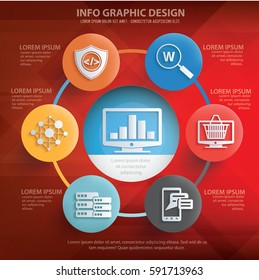 Business info graphics design,clean vector
