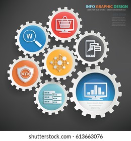 Business info graphics design,clean vector