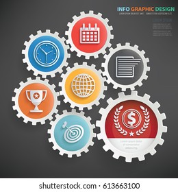 Business info graphics design,clean vector