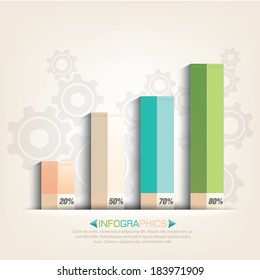 Business info graphics with graphs design