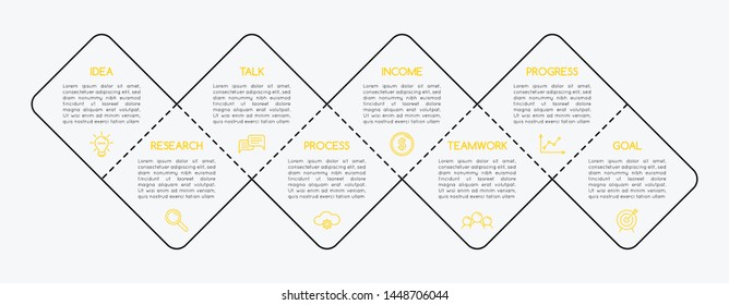 Business infograph with 8 steps. Vector