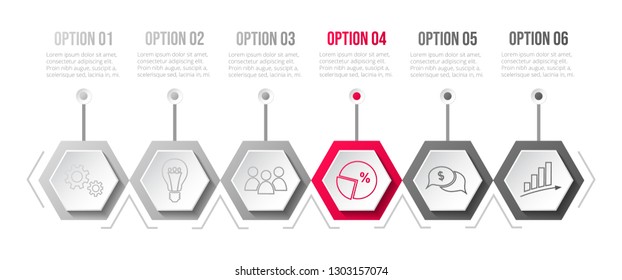 Business infograph with icons - concept of template. Vector
