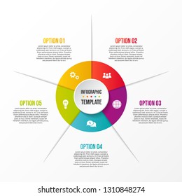 Business infograph with icons - concept of template. Vector