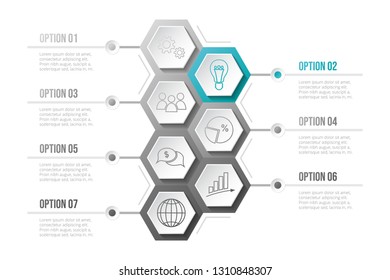 Business infograph with icons - concept of template. Vector