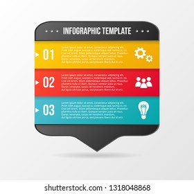 Business infograph with icons - concept of template. Vector