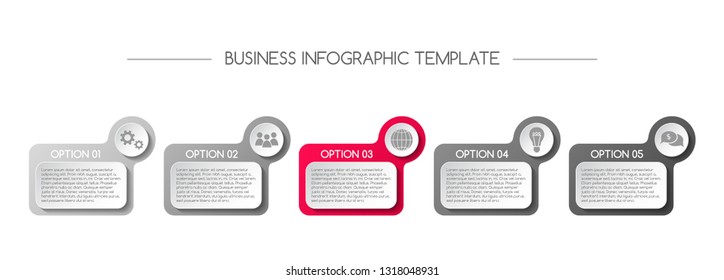 Business infograph with icons - concept of template. Vector