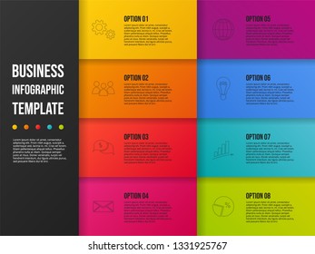 Business infograph with icons - concept of template. Vector