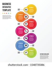 Business infograph with icons - concept of template. Vector