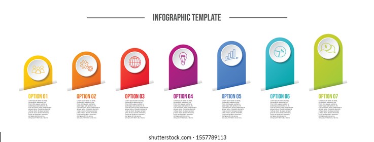 Business infograph with icons - concept of template. Vector