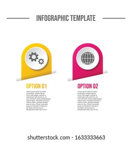 Business infograph with icons - concept of template. Vector